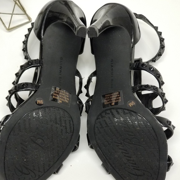 Giani Bini black heel w black stud jewels - Picture 8 of 8